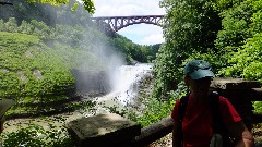 Lyn Jacobs; railwoard bridge; Letchworth Park